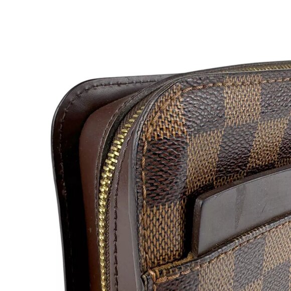 Auth LOUIS VUITTON Damier Ebene Saint Louis Clutch Bag Brown N51993 - z3432 - Picture 8 of 13